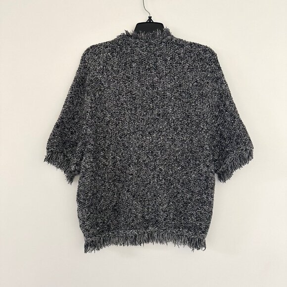 J Crew Womens Cropped Fringe Trim Lady Jacket Size XXL Tweed Preppy Cardigan - Picture 3 of 8